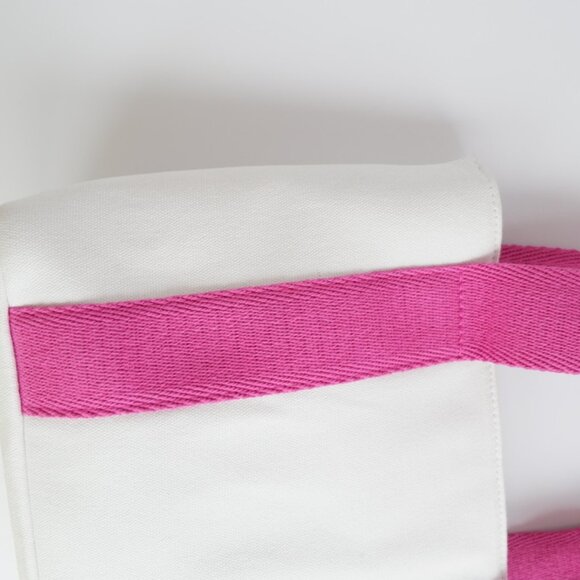 Authentic Preowned Chloe White/Pink Canvas Two Way Bag - Picture 12 of 16